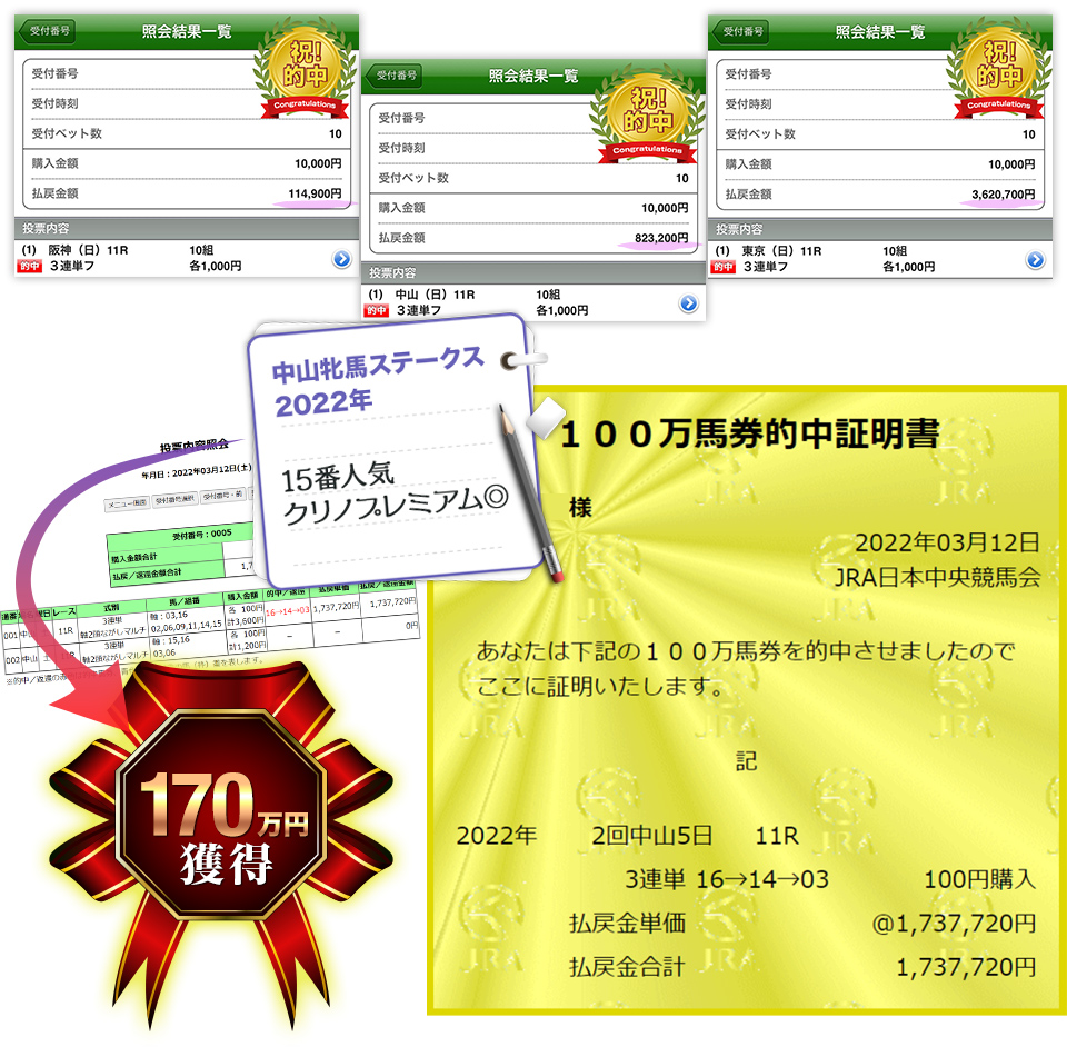 的中結果と配当金額